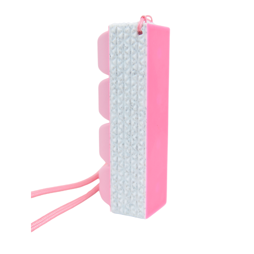 Pickit Fidget Picky Clicky™ Clicking fidget with Grey/Pink textured sides Anxiety re ...