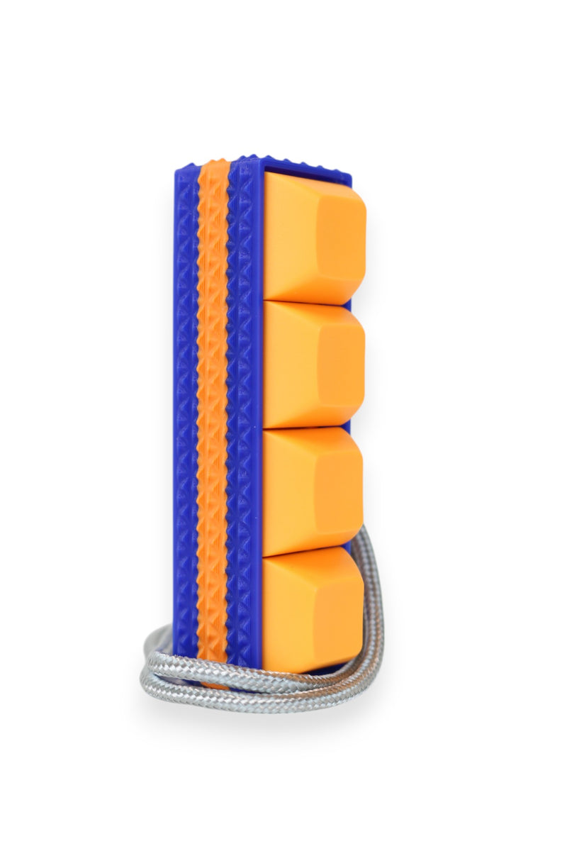 Blue and Orange Picky Clicky™ Clicking fidget textured sides Anxiety r ...
