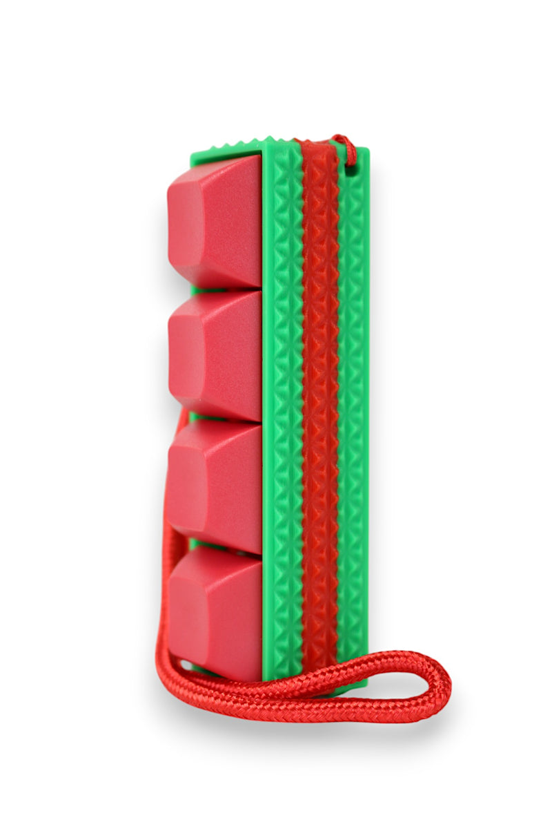 Christmas Picky Clicky™ Red and Green Clicking fidget textured sides A ...