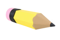 School Pencil Shaped Canister - Yellow & Pink Design, Ideal for School Supplies and teacher gifts