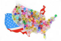 U.S.A. Flag Picky Pad Satisfy Your Urge to Pick, Pop and Peel Stress-Free! Picky Pad and Tray