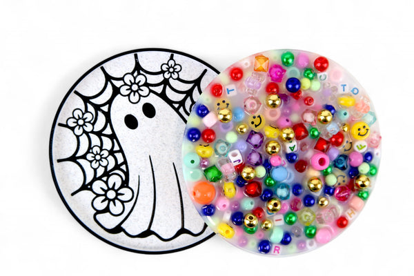 Flower Ghost  Pad Satisfy Your Urge to Pick, Pop and Peel Stress-Free! Picky Pad and Tray