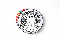 Flower Ghost  Pad Satisfy Your Urge to Pick, Pop and Peel Stress-Free! Picky Pad and Tray