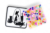 Ghost with multiple Cats Picky Pad Satisfy Your Urge to Pick, Pop and Peel Stress-Free! Picky Pad and Tray