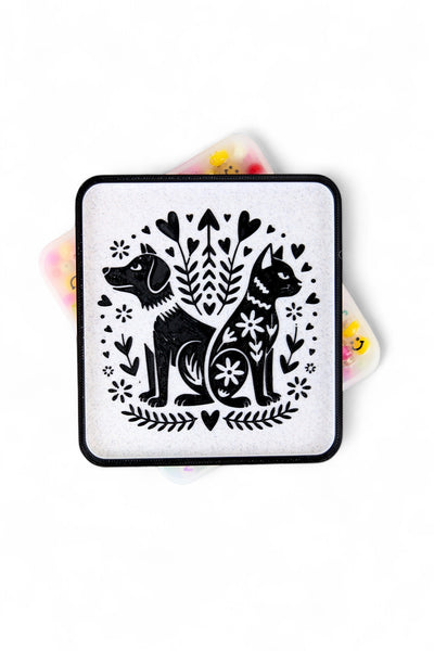 Cat and Dog Spirit Animals - Artisanal Picky Pad Satisfy Your Urge to Pick, Pop and Peel Stress-Free! Picky Pad and Tray (Copy)