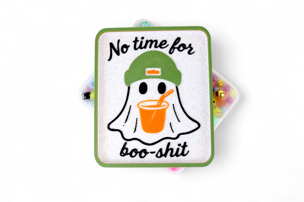 Ghost  with no time for BOO Pad Satisfy Your Urge to Pick, Pop and Peel Stress-Free! Picky Pad and Tray