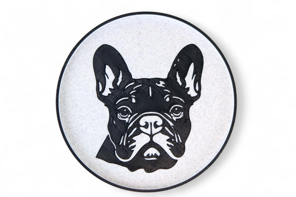 Dog - FRENCHIE Face  Picky Pad Satisfy Your Urge to Pick, Pop and Peel Stress-Free! Picky Pad and Tray