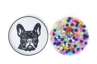 Dog - FRENCHIE Face  Picky Pad Satisfy Your Urge to Pick, Pop and Peel Stress-Free! Picky Pad and Tray