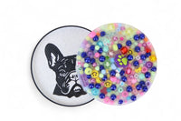 Dog - FRENCHIE Face  Picky Pad Satisfy Your Urge to Pick, Pop and Peel Stress-Free! Picky Pad and Tray