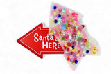 Santa Arrow Ornament Pad Satisfy Your Urge to Pick, Pop and Peel Stress-Free! Picky Pad and Tray