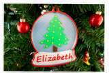 Personalized Christmas Snow Globe Ornament Picky Party Pad™- Satisfy Your Urge to Pick, Pop and Peel Picky Pad
