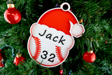 Personalized Christmas Baseball Ornament Picky Party Pad™- Satisfy Your Urge to Pick, Pop and Peel Picky Pad