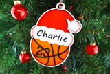 Personalized Christmas Basketball Ornament Picky Party Pad™- Satisfy Your Urge to Pick, Pop and Peel Picky Pad
