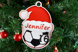 Personalized Christmas Soccer Ball Ornament Picky Party Pad™- Satisfy Your Urge to Pick, Pop and Peel Picky Pad