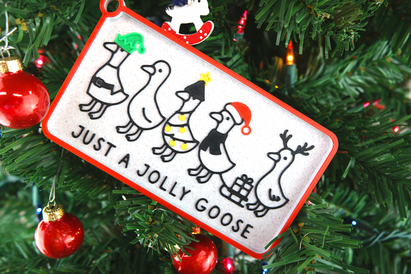 Goose Christmas Party Ornament Pad Satisfy Your Urge to Pick, Pop and Peel Stress-Free! Picky Pad and Tray