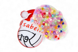 Personalized Christmas Volleyball Ornament Picky Party Pad™- Satisfy Your Urge to Pick, Pop and Peel Picky Pad