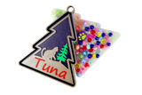 Personalized Cat Christmas Tree Ornament Picky Party Pad™- Satisfy Your Urge to Pick, Pop and Peel Picky Pad