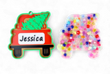 Personalized Christmas Truck Ornament Picky Party Pad™- Satisfy Your Urge to Pick, Pop and Peel Picky Pad