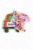 Personalized Christmas Truck Ornament Picky Party Pad™- Satisfy Your Urge to Pick, Pop and Peel Picky Pad
