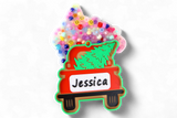 Personalized Christmas Truck Ornament Picky Party Pad™- Satisfy Your Urge to Pick, Pop and Peel Picky Pad