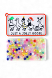 Goose Christmas Party Ornament Pad Satisfy Your Urge to Pick, Pop and Peel Stress-Free! Picky Pad and Tray