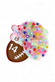 Personalized Christmas Football Ornament Picky Party Pad™- Satisfy Your Urge to Pick, Pop and Peel Picky Pad