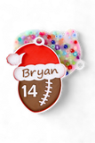 Personalized Christmas Football Ornament Picky Party Pad™- Satisfy Your Urge to Pick, Pop and Peel Picky Pad