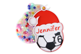 Personalized Christmas Soccer Ball Ornament Picky Party Pad™- Satisfy Your Urge to Pick, Pop and Peel Picky Pad