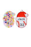 Personalized Christmas Baseball Ornament Picky Party Pad™- Satisfy Your Urge to Pick, Pop and Peel Picky Pad