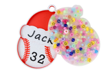 Personalized Christmas Baseball Ornament Picky Party Pad™- Satisfy Your Urge to Pick, Pop and Peel Picky Pad