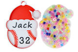 Personalized Christmas Baseball Ornament Picky Party Pad™- Satisfy Your Urge to Pick, Pop and Peel Picky Pad