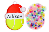 Personalized Christmas Tennis Ball Ornament Picky Party Pad™- Satisfy Your Urge to Pick, Pop and Peel Picky Pad