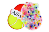 Personalized Christmas Tennis Ball Ornament Picky Party Pad™- Satisfy Your Urge to Pick, Pop and Peel Picky Pad