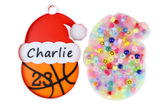 Personalized Christmas Basketball Ornament Picky Party Pad™- Satisfy Your Urge to Pick, Pop and Peel Picky Pad