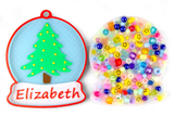 Personalized Christmas Snow Globe Ornament Picky Party Pad™- Satisfy Your Urge to Pick, Pop and Peel Picky Pad