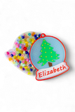 Personalized Christmas Snow Globe Ornament Picky Party Pad™- Satisfy Your Urge to Pick, Pop and Peel Picky Pad