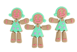 Bundle - 3 Gingerbread Women Tree Ornament Fidget