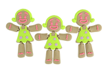 Bundle - 3 Gingerbread Women Tree Ornament Fidget