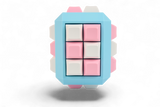 RECTANGLE Cube Fidget 32 key caps - Clicky Fidget Blue Frame