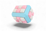 RECTANGLE Cube Fidget 32 key caps - Clicky Fidget Blue Frame