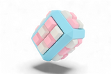 RECTANGLE Cube Fidget 32 key caps - Clicky Fidget Blue Frame