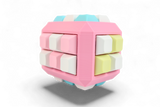 RECTANGLE Cube Fidget 32 key caps - Clicky Fidget PINK Frame