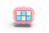 RECTANGLE Cube Fidget 32 key caps - Clicky Fidget PINK Frame