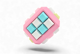 RECTANGLE Cube Fidget 32 key caps - Clicky Fidget PINK Frame