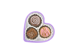 Heart Box of Chocolate Clicky - 3 Tactiles - Purple