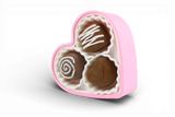 Heart Box of Chocolate Clicky - 3 Tactiles - Pink