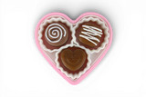 Heart Box of Chocolate Clicky - 3 Tactiles - Pink