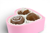 Heart Box of Chocolate Clicky - 3 Tactiles - Pink