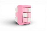 Triangle Cube Fidget 18 key caps - Clicky Fidget Pink Frame