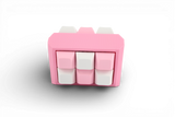 Triangle Cube Fidget 18 key caps - Clicky Fidget Pink Frame
